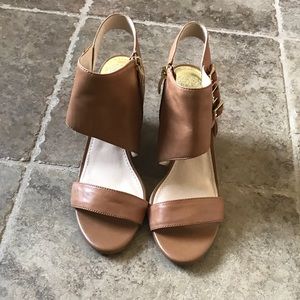 Vince Camuto Brown Leather Wedges